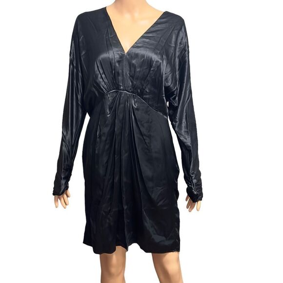 rag & bone Black Eloise Mini Dress Size 10 NWT - Picture 2 of 16